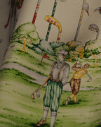 “Salvatore Ferragamo” 80’s-90’s Golf motif silk twill scarf