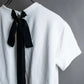 "Ｎ21 NUMERO VENTUNO" Back ribbon detail crew neck T-shirt