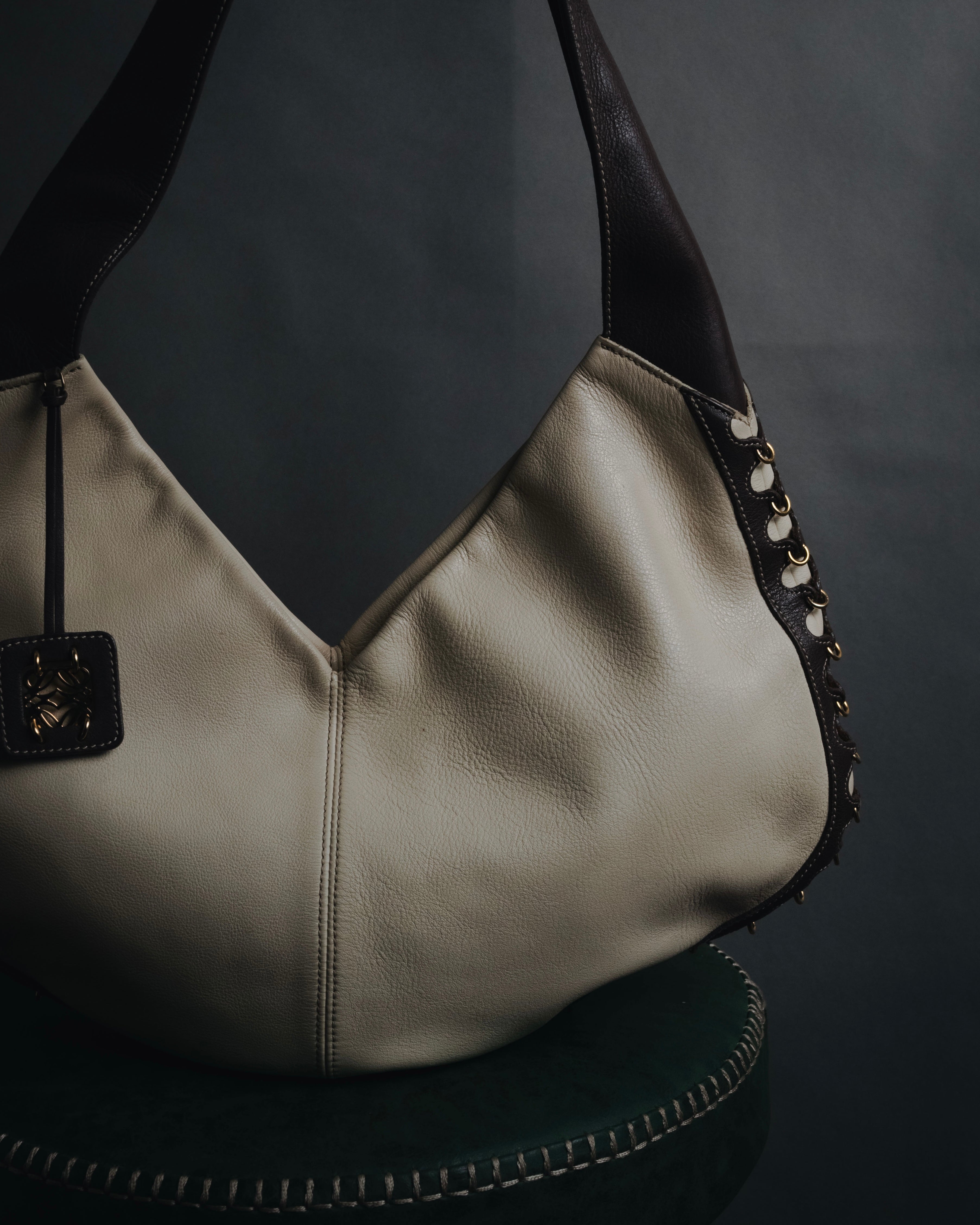 "LOEWE" 00’s lace-up nappa leather hobo bag