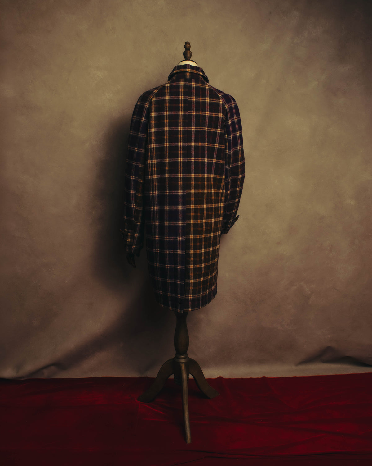 “sacai” 2010's Tartan wool cashmere padded hybrid coat