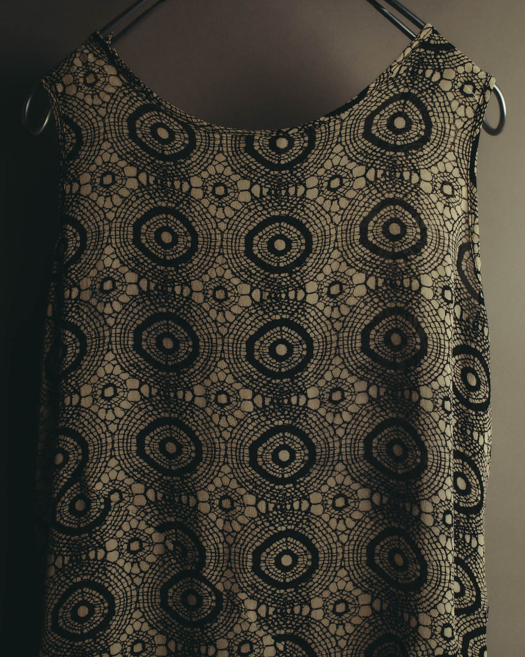 "John Rocha Chinatown" 80's Sleeveless patterned mini dress