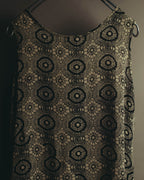 "John Rocha Chinatown" 80's Sleeveless patterned mini dress