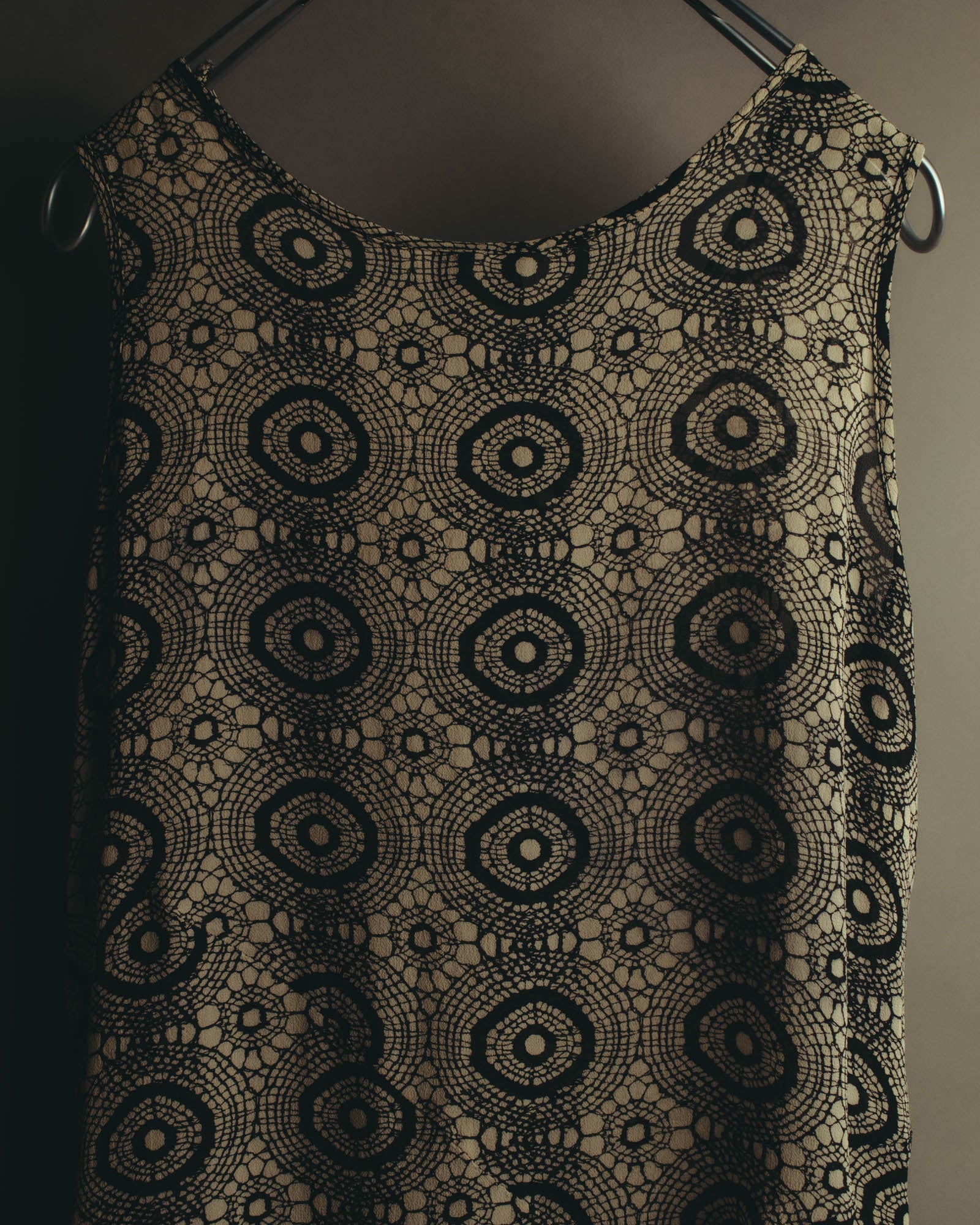 "John Rocha Chinatown" 80's Sleeveless patterned mini dress