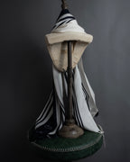 "GUCCI" 90's-00's Line fringe design two-tone long stole