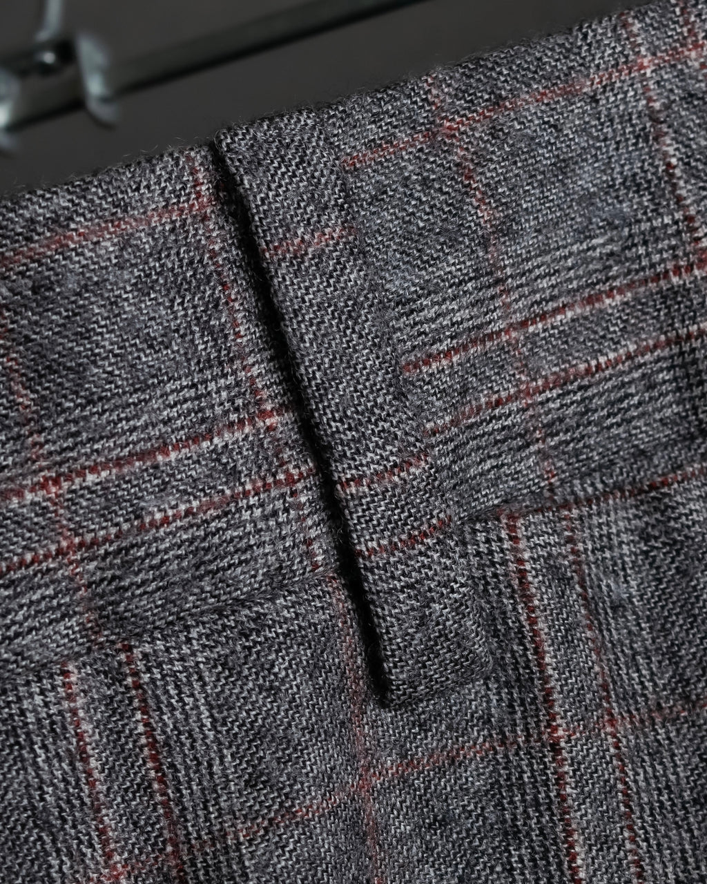 "HERMES" Heather gray cashmere blend slacks