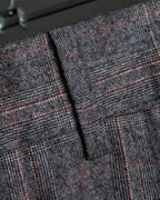 "HERMES" Heather gray cashmere blend slacks