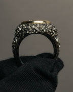 –SPECIAL– "CHANEL" 2021SS  Sparkling rhinestone cc ring