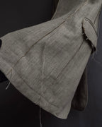 "Dolce & Gabbana" Raw edge frayed linen tailored jacket