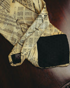 -MOOD MILLÉSIMES- 90’s-00’s financial newspaper print silk tie
