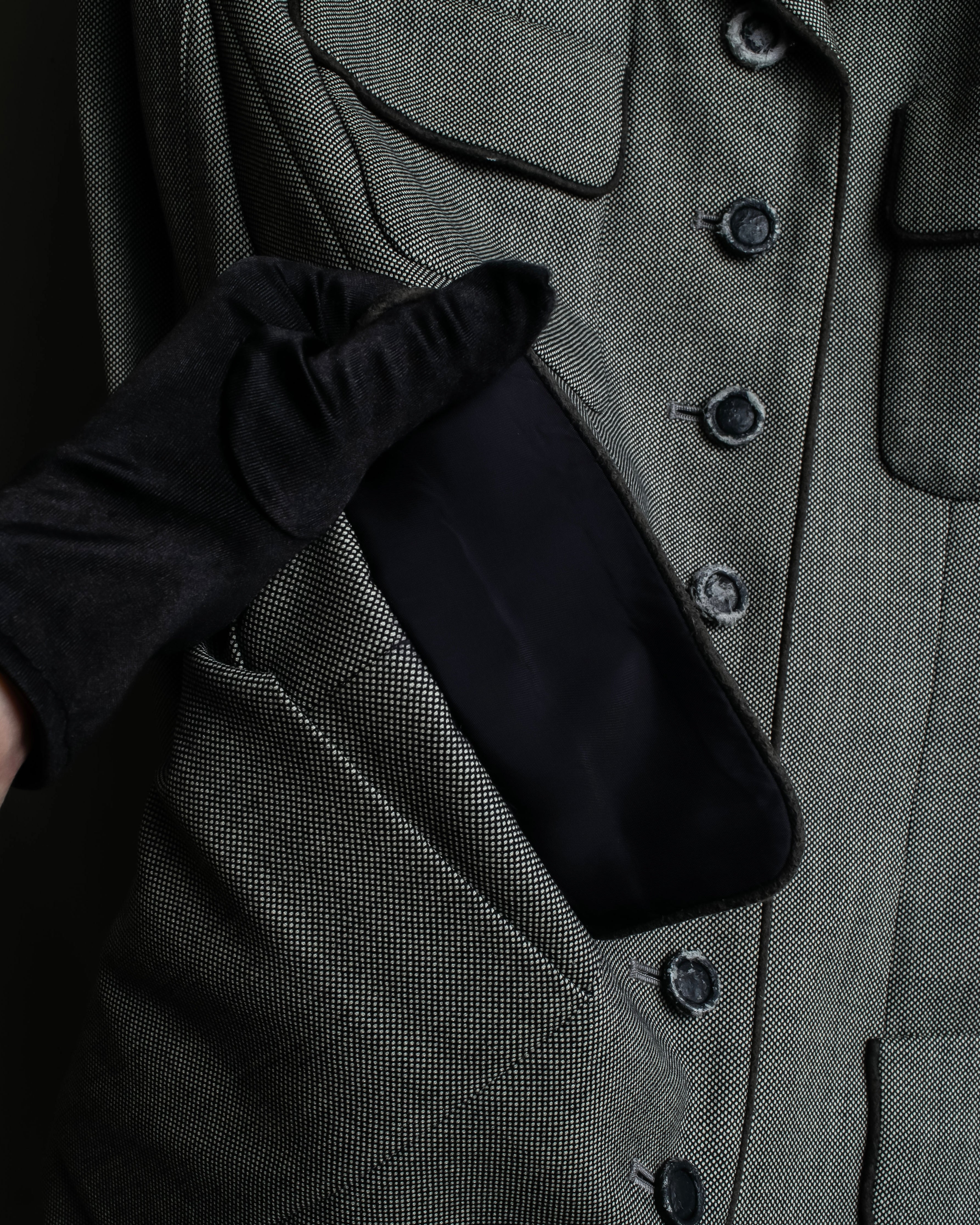 "Christian Dior" Flap pocket detail military tailored jacket