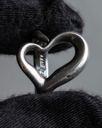 "Tiffany&Co" Elsa Peretti open heart signature silver ring