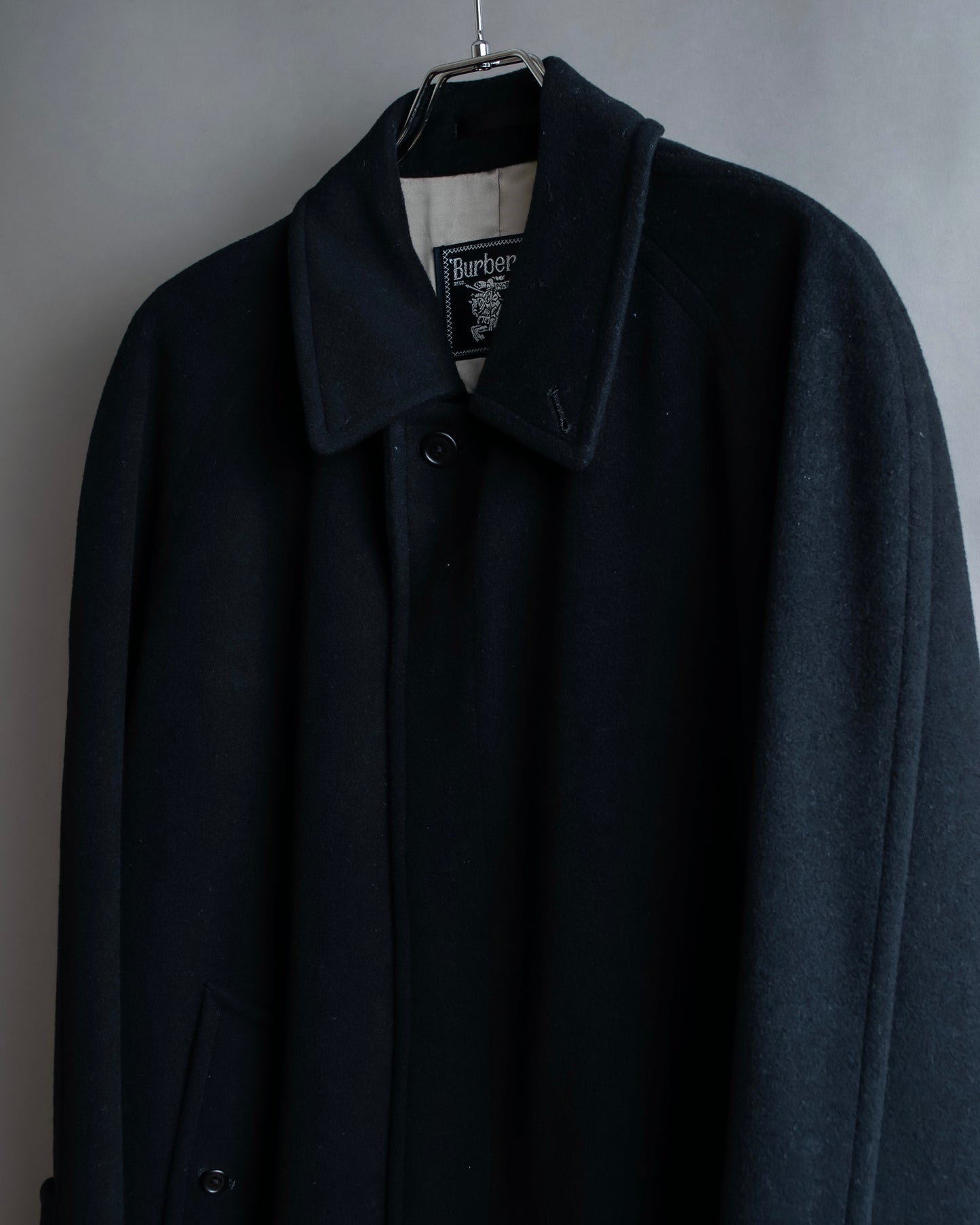 "BURBERRYS" Fly front cashmere blend soutien collar coat