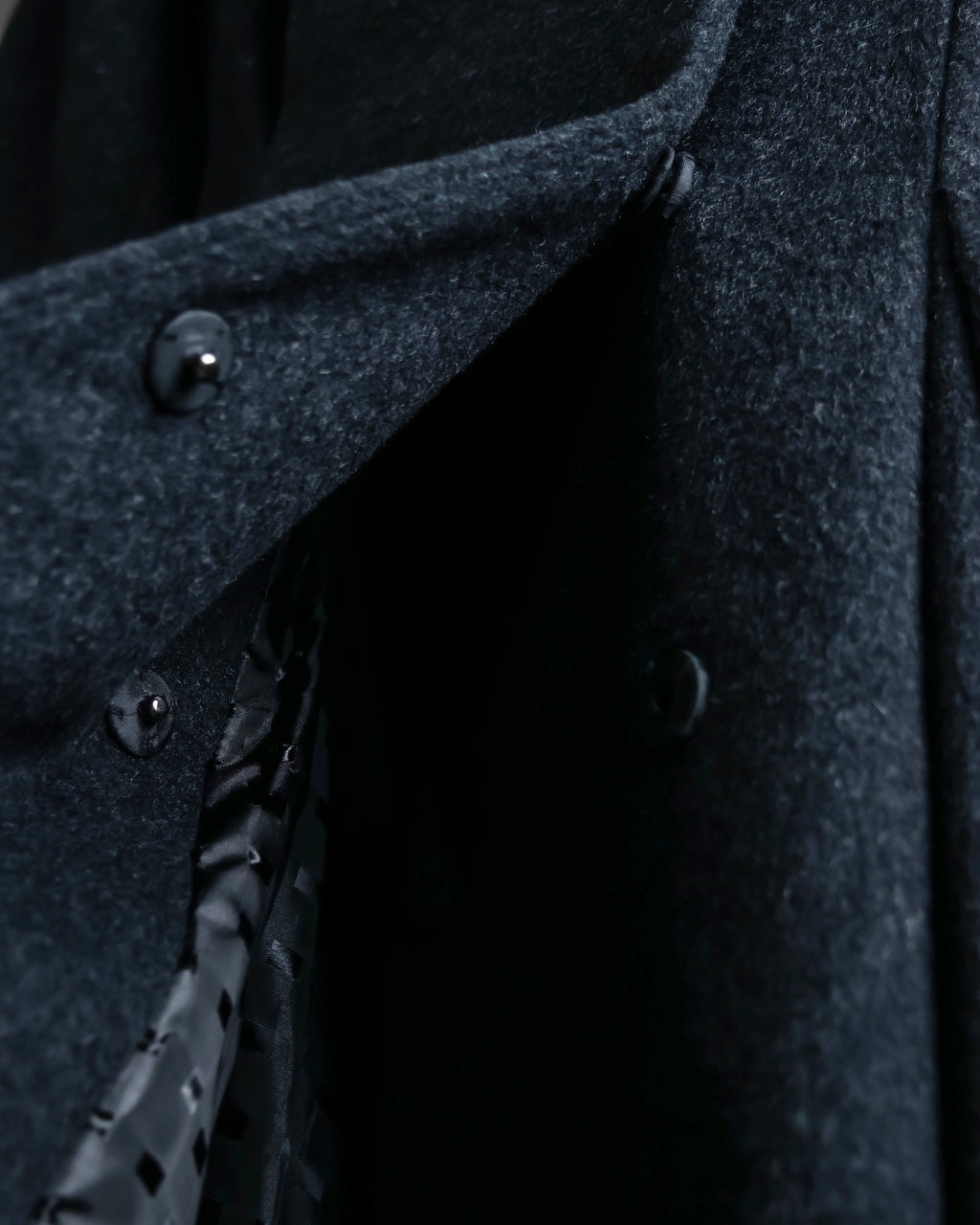 "RUIRUE BOUTIQUE" Shawl collar flare silhouette coat