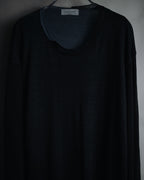"Yohji Yamamoto POUR HOMME" 24SS layered sheer knit pullover