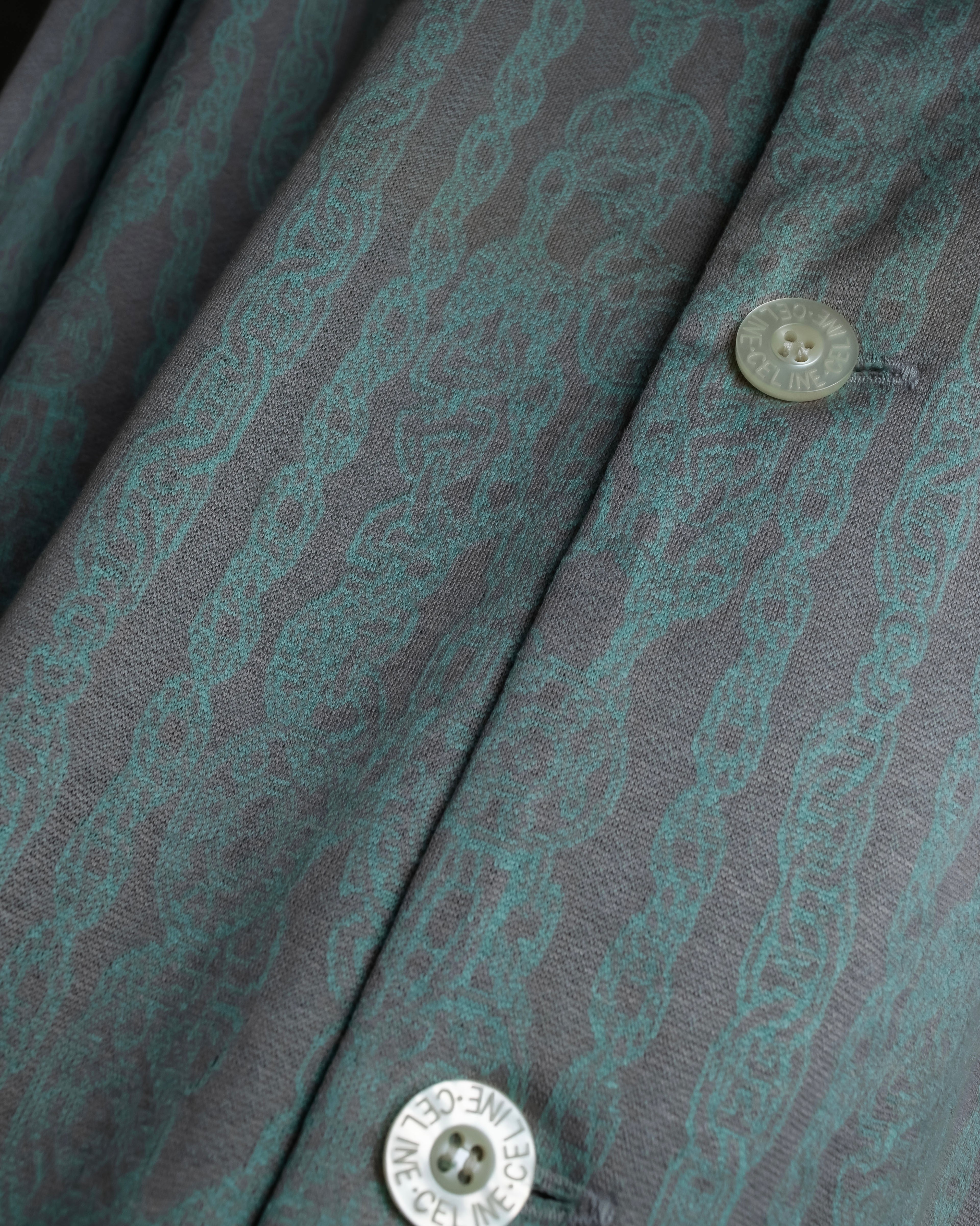 "CELINE" Chain motif pattern relaxed pajama set up