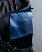 "HERNO" Laser cutwork design structured black dress