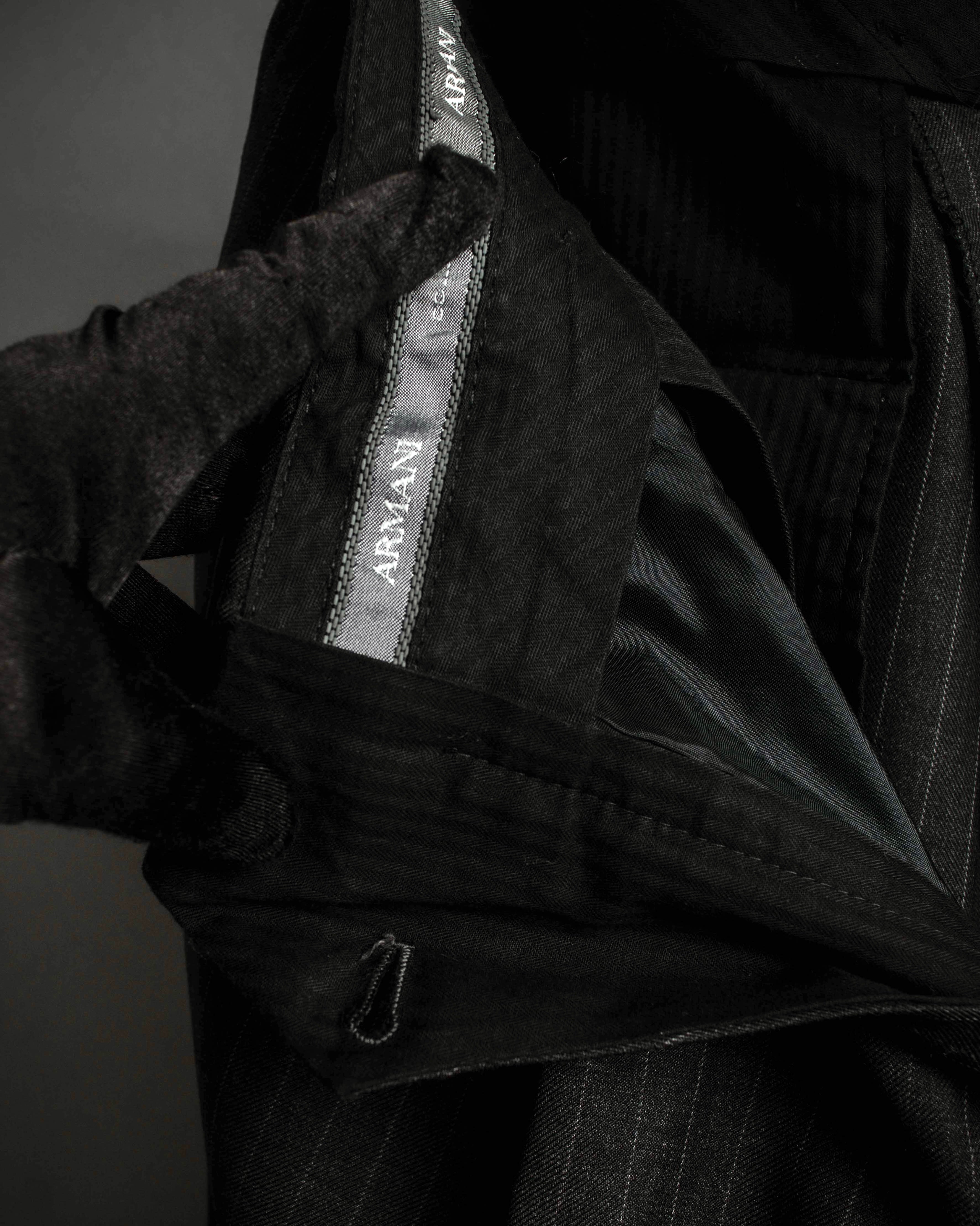 "ARMANI COLLEZIONI" Classic Italian tailoring stripe pattern set up