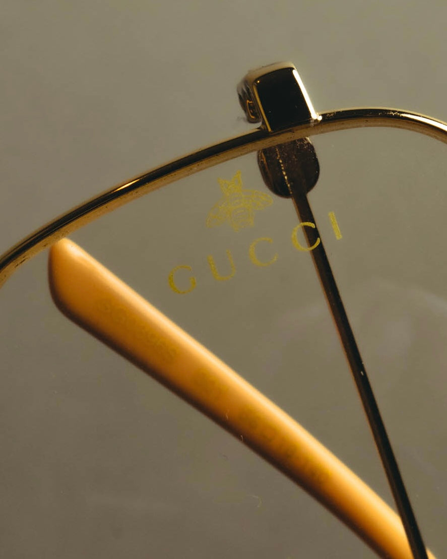 "GUCCI" 2010's-20's Bee motif polygonal sunglasses