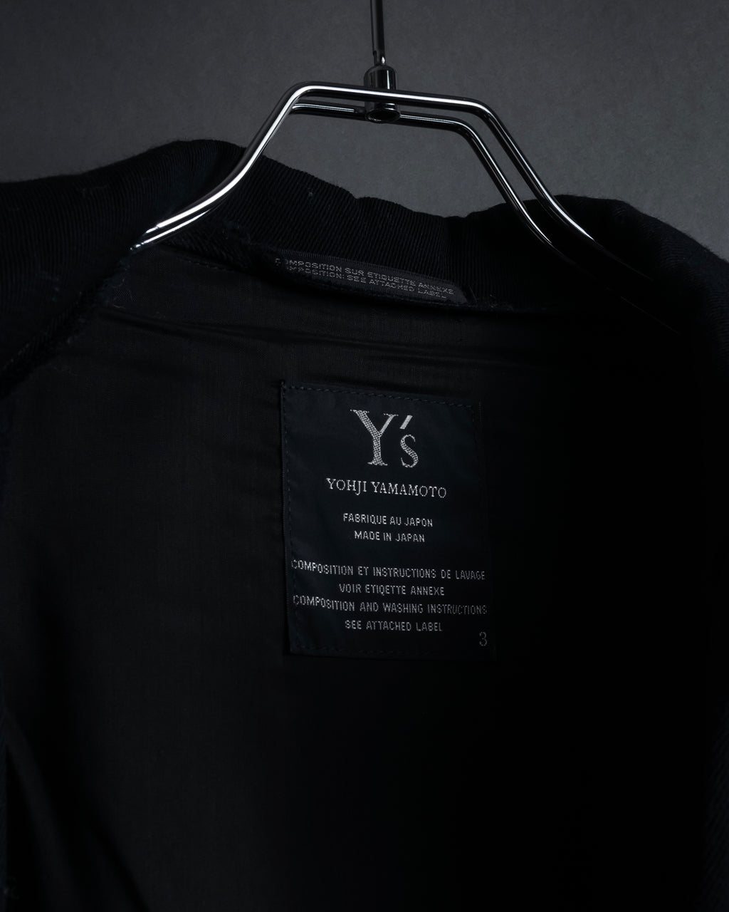 -SPECIAL- "Y's" 15AW Cape design panel oversized stand collar coat