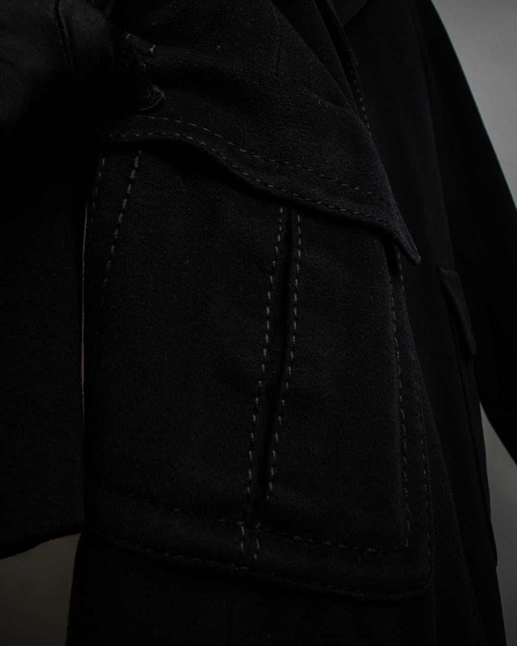 "Max Mara" Stitch design draping chester coat