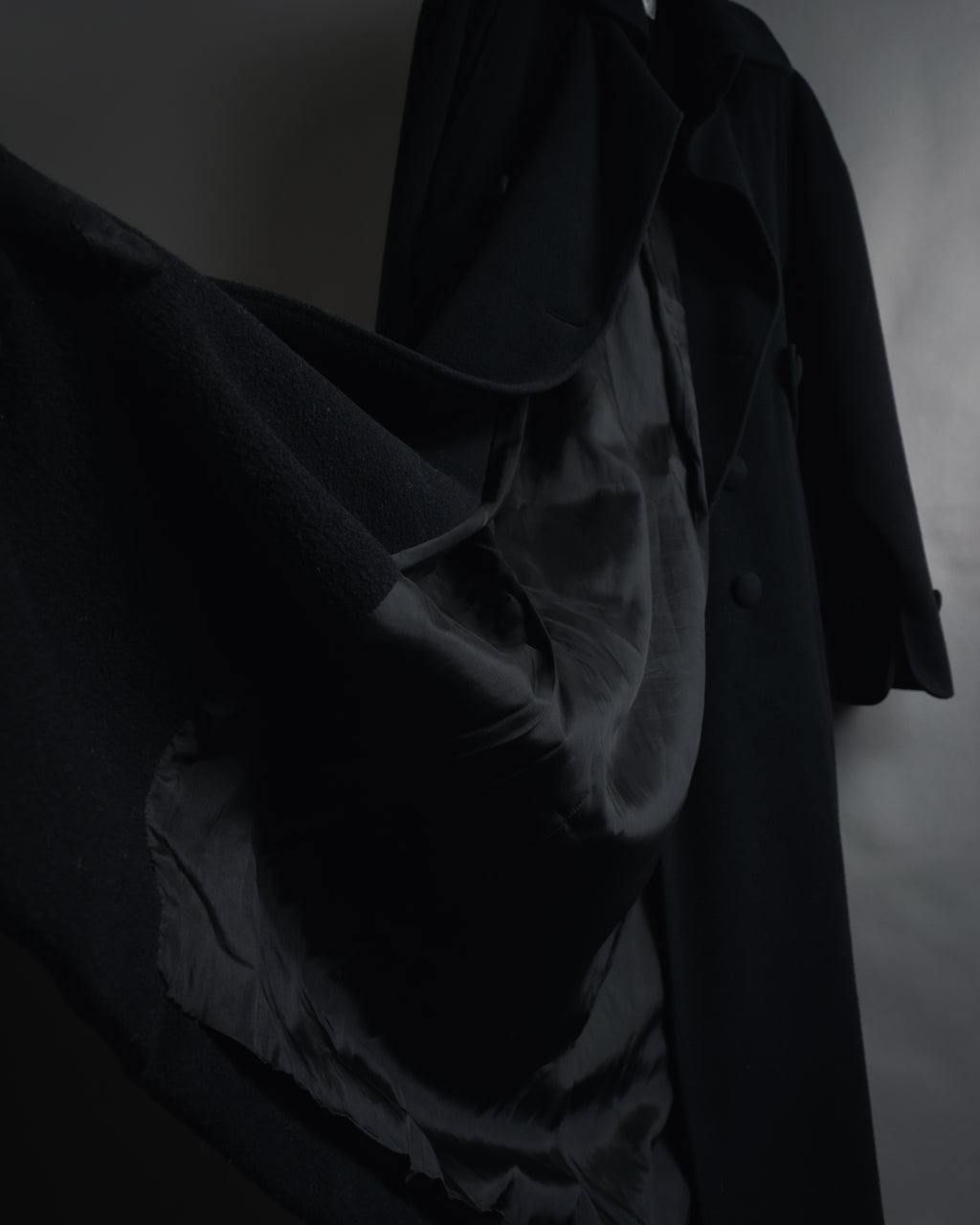 "Karl Lagerfeld" 80's-90's Round collar curvaceous coat