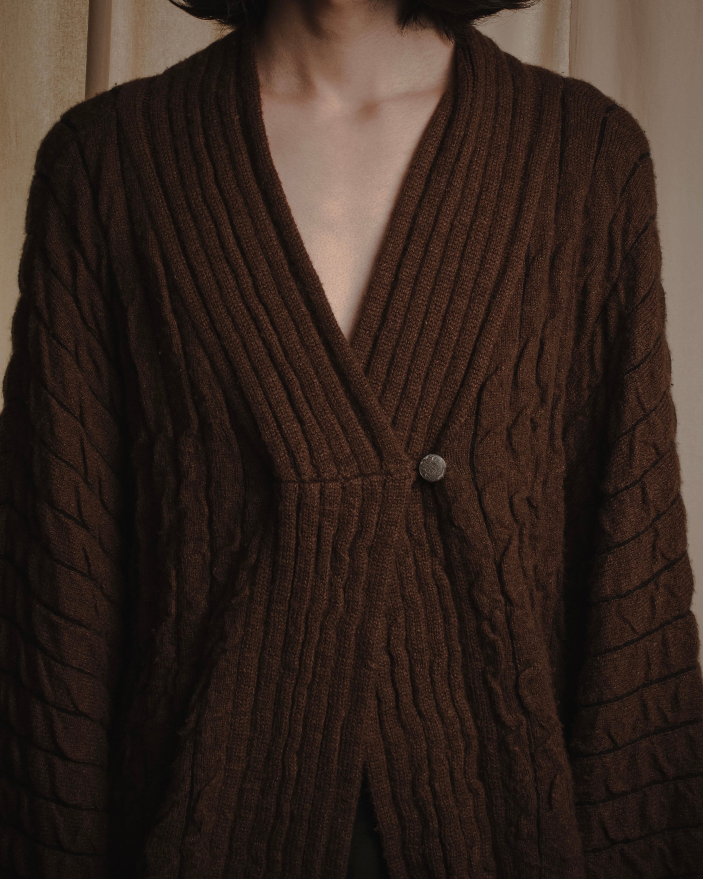 "Salvatore Ferragamo" 00’s Cashmere blend shawl-collar knit cardigan