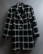 "Christian Dior Large check pattern tailored coat