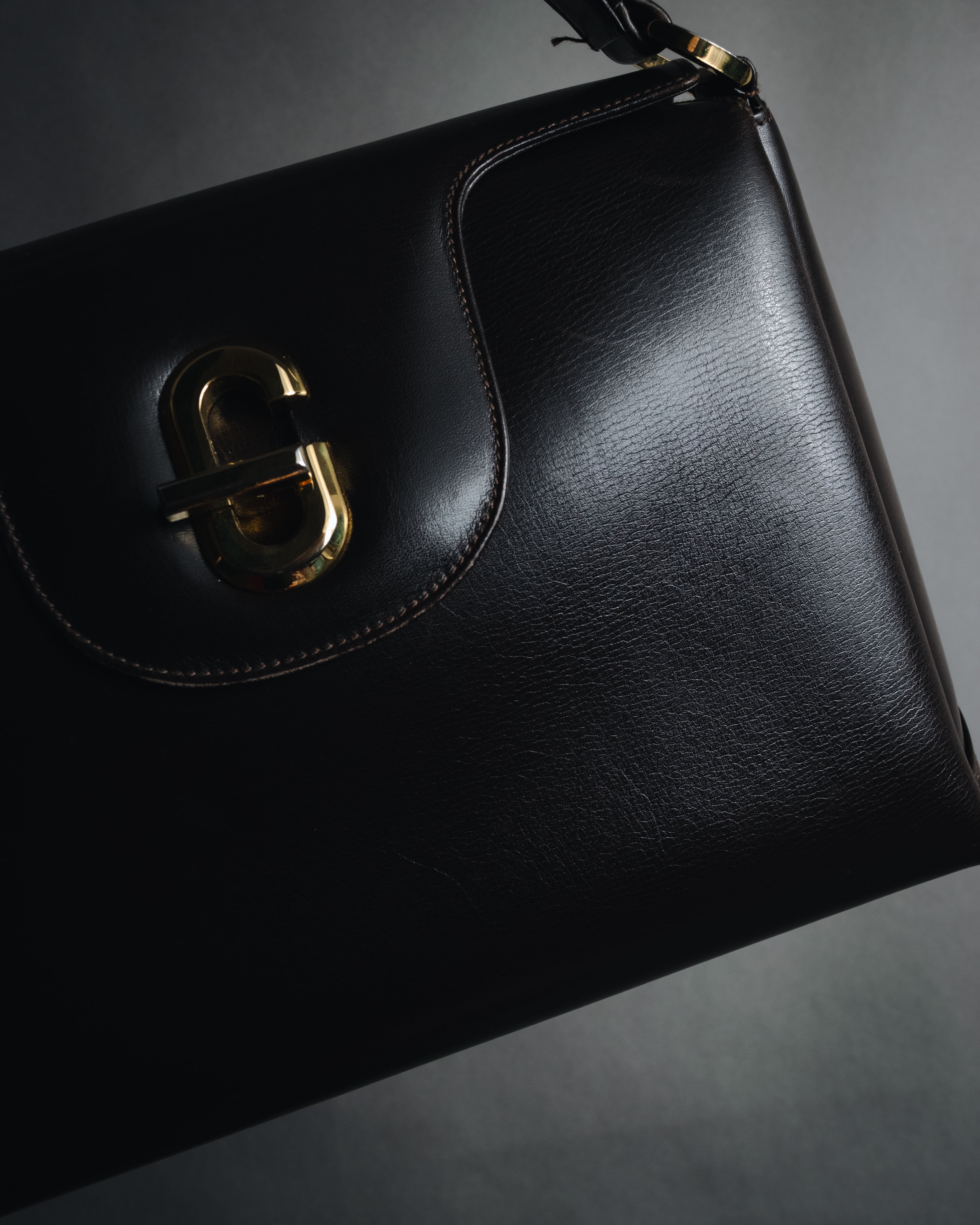 GUCCI (グッチ) - ヴィンテージ トップハンドルバッグ - ブラウン - G