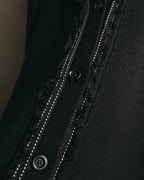 “VALENTINO ROMA” 00’s-10’s Rib knit frilled cardigan