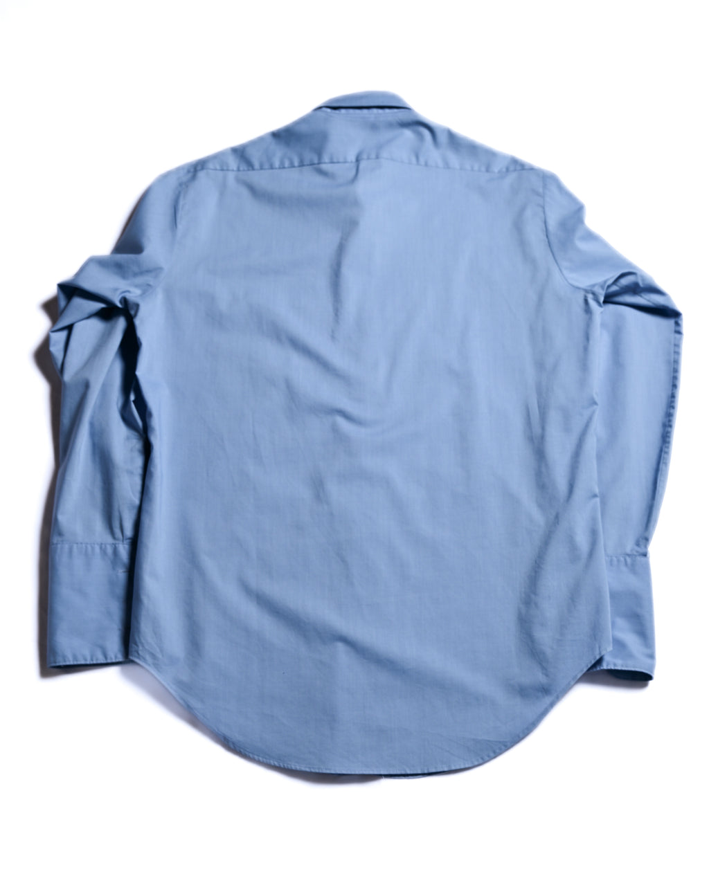 VINTAGE/ Pointed Collar French Cuff Shirt Blue