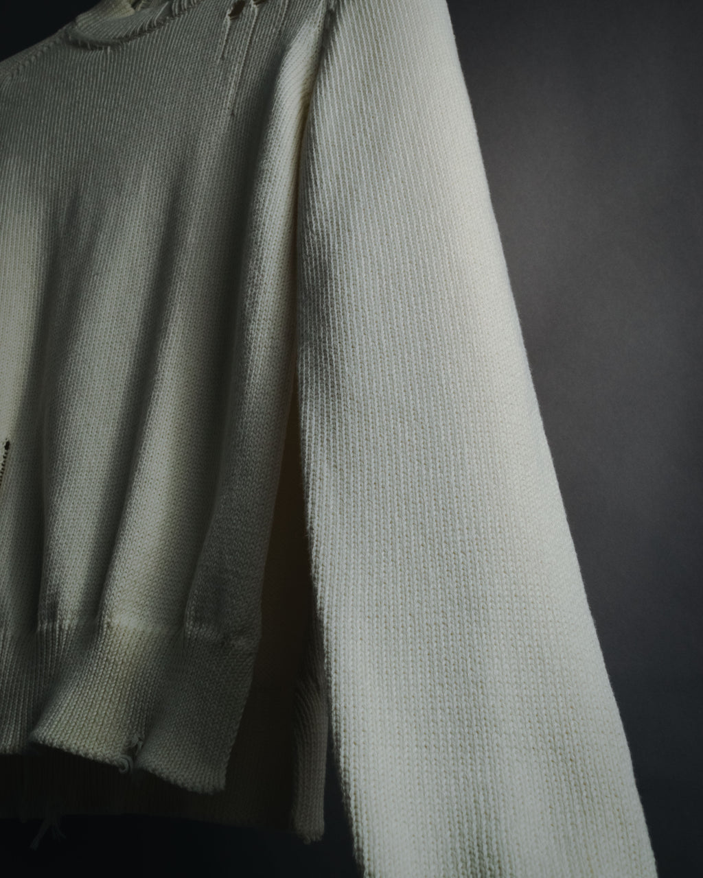 "Maison Margiela" 2022SS Destroyed rib-knit sweater