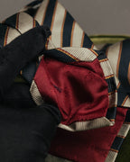 "CHANEL" 90's-00's Classic silk regimental striped tie