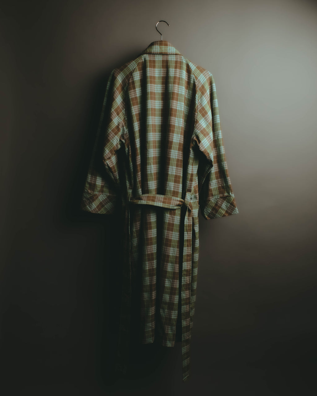 "Christian Dior" 80's-90's Checked wool dressing gown