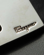 "Salvatore Ferragamo" Gancini motif both sides design leather hand bag