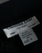 "Christian Dior" Wool draped pleated flared skirt