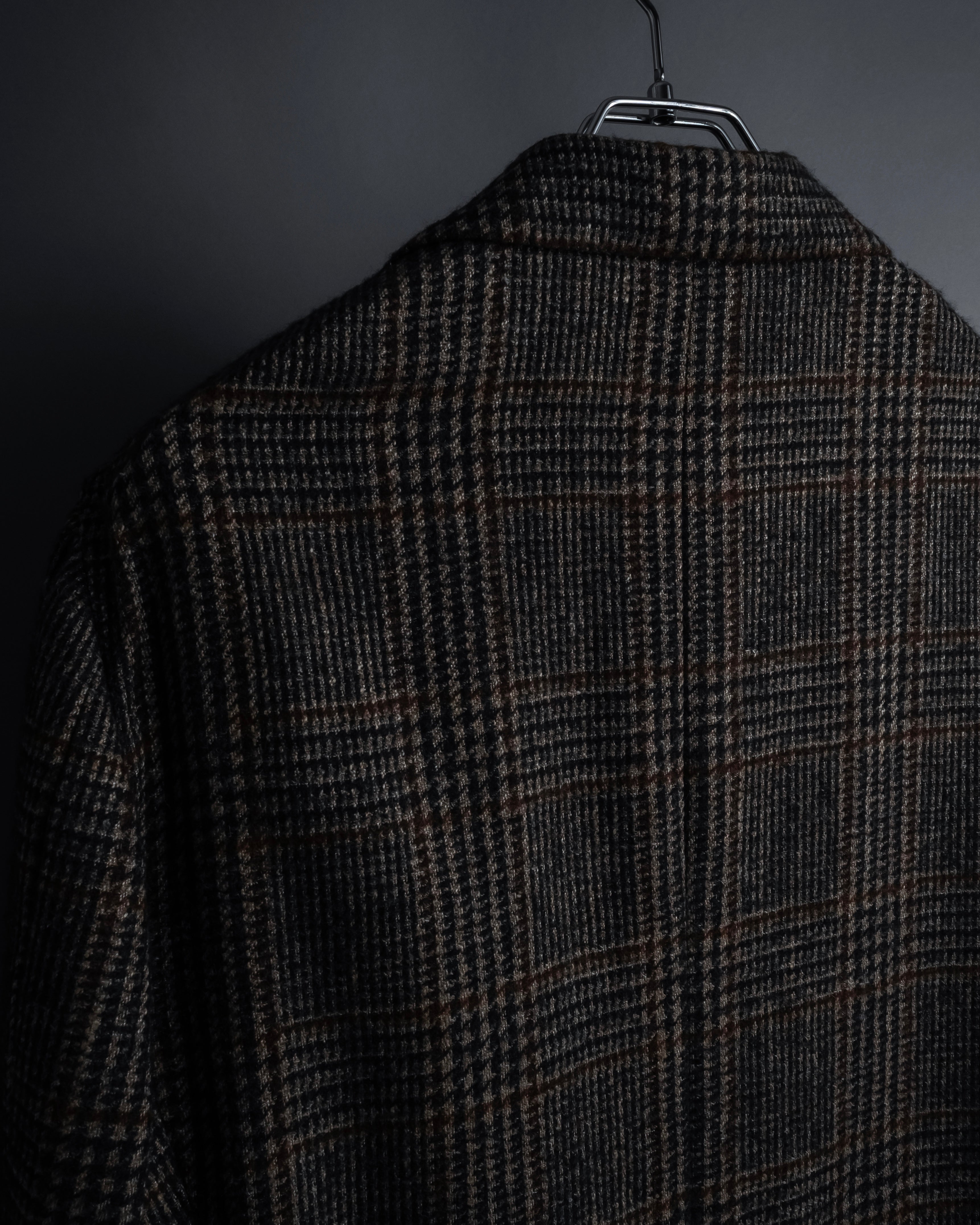 "Ernesto" Glen plaid flannel tailored jacket