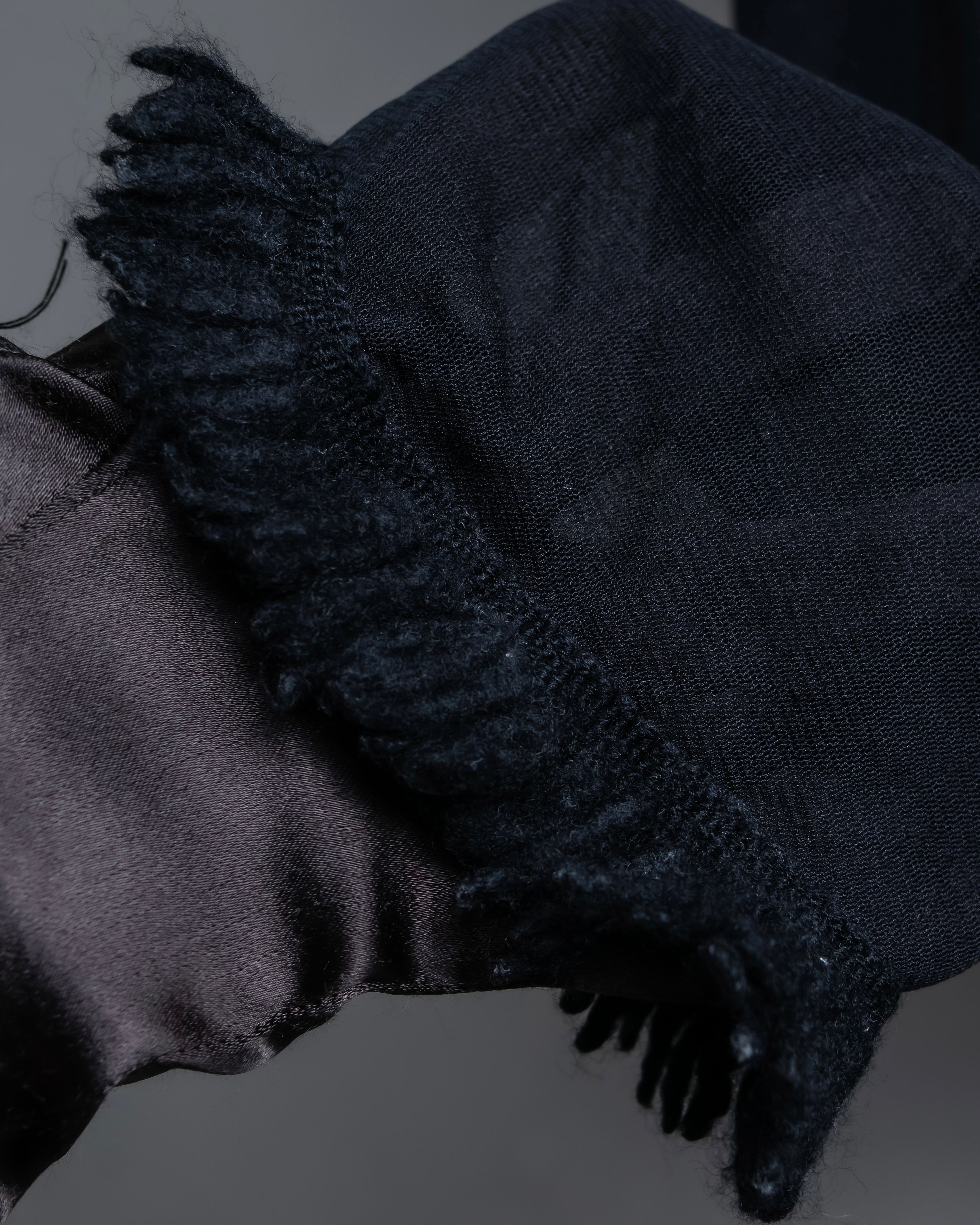 “Jean Paul Gautier” Fringe detailed  asymmetry shear top