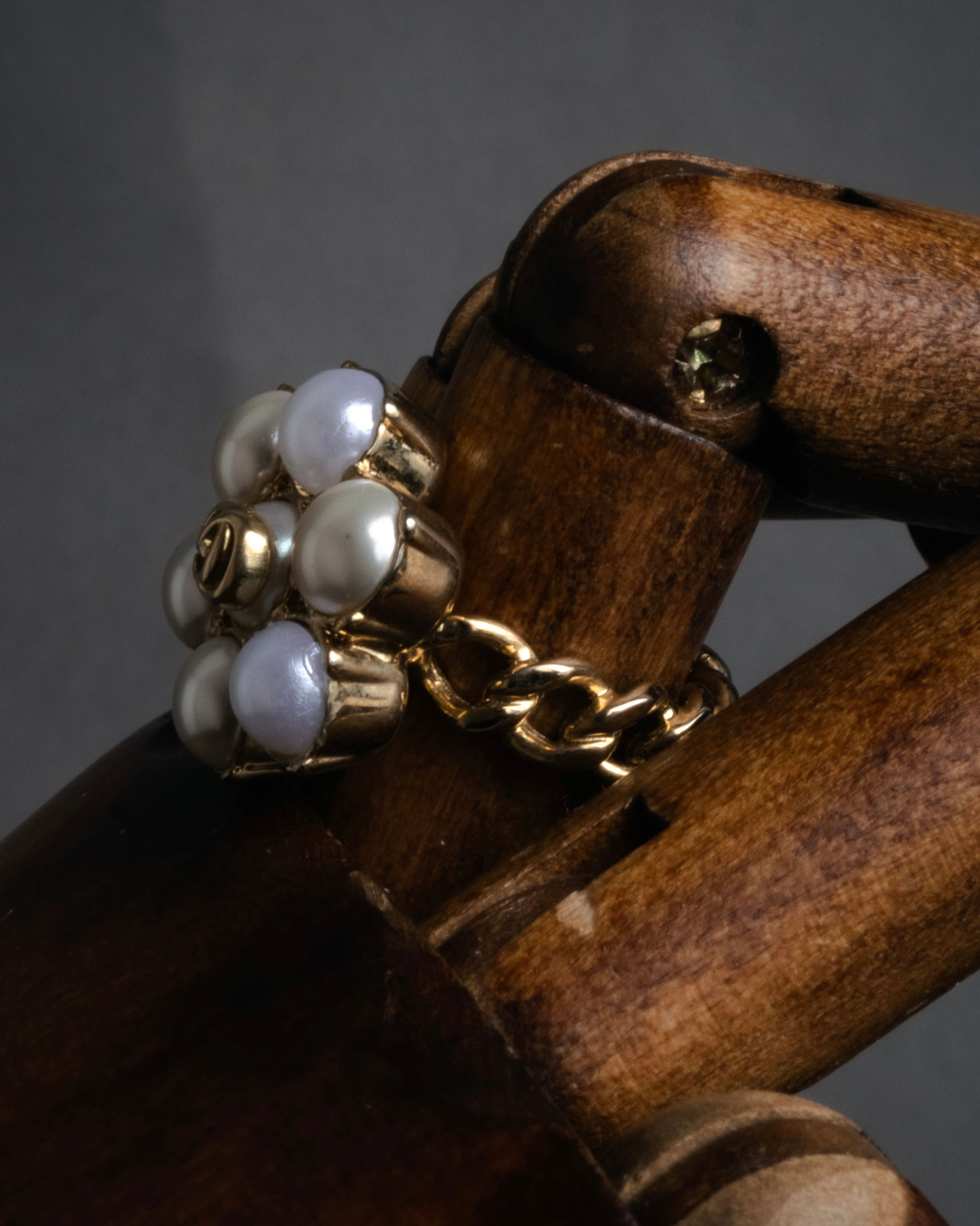 “GUCCI“ 2015-2022 Pearl flower chain ring