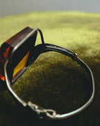"Vintage" Sculptural amber tone statement bracelet