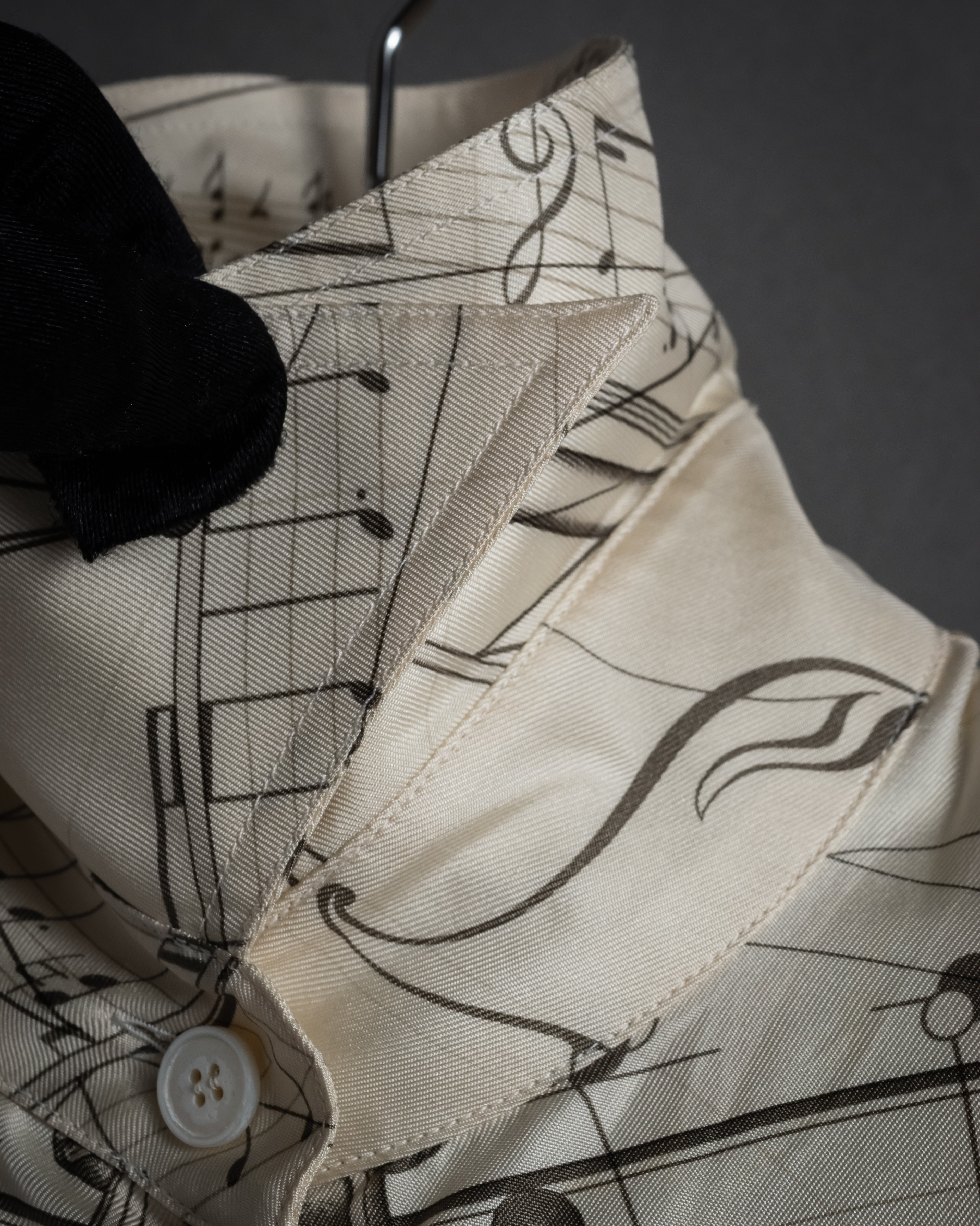 -SPECIAL- "HERMES" 00's Jean-Paul Gaultier Era Silk Twill Shirt "La Musique des Sphères