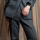 "Weekend Max Mara" Notch lapel tailored jacket & semi flared slacks herringbone set up