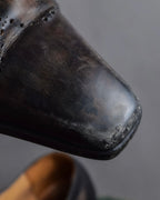 "GERARD SENÉ" Hand-patinated curved silhouette oxford shoes