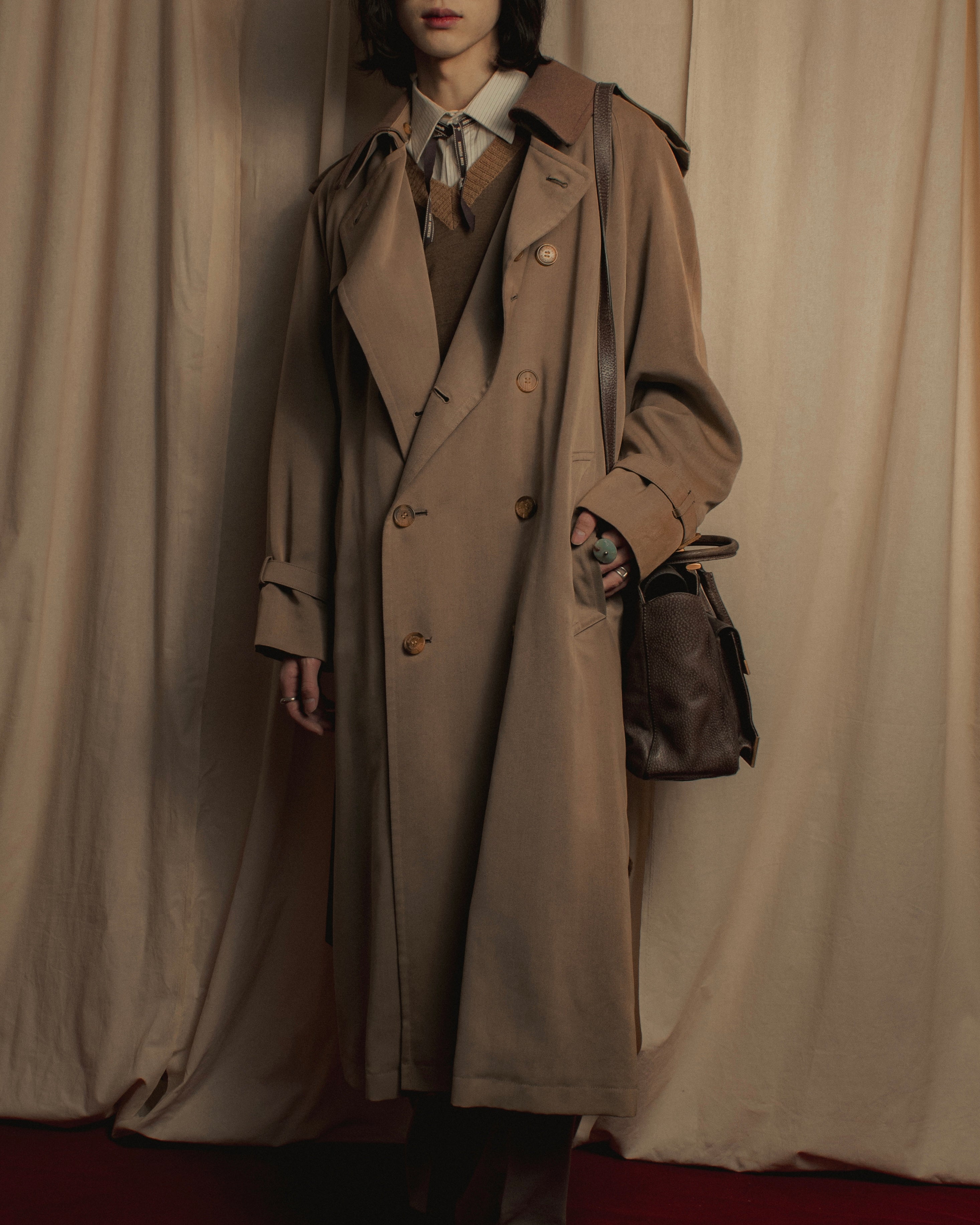 -SPECIAL- "Burberrys" 90's Collar switching two-tone trench coat