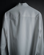 –SPECIAL– "BALENCIAGA" 2005-06’s Round collar chin tab paneled dress shirt