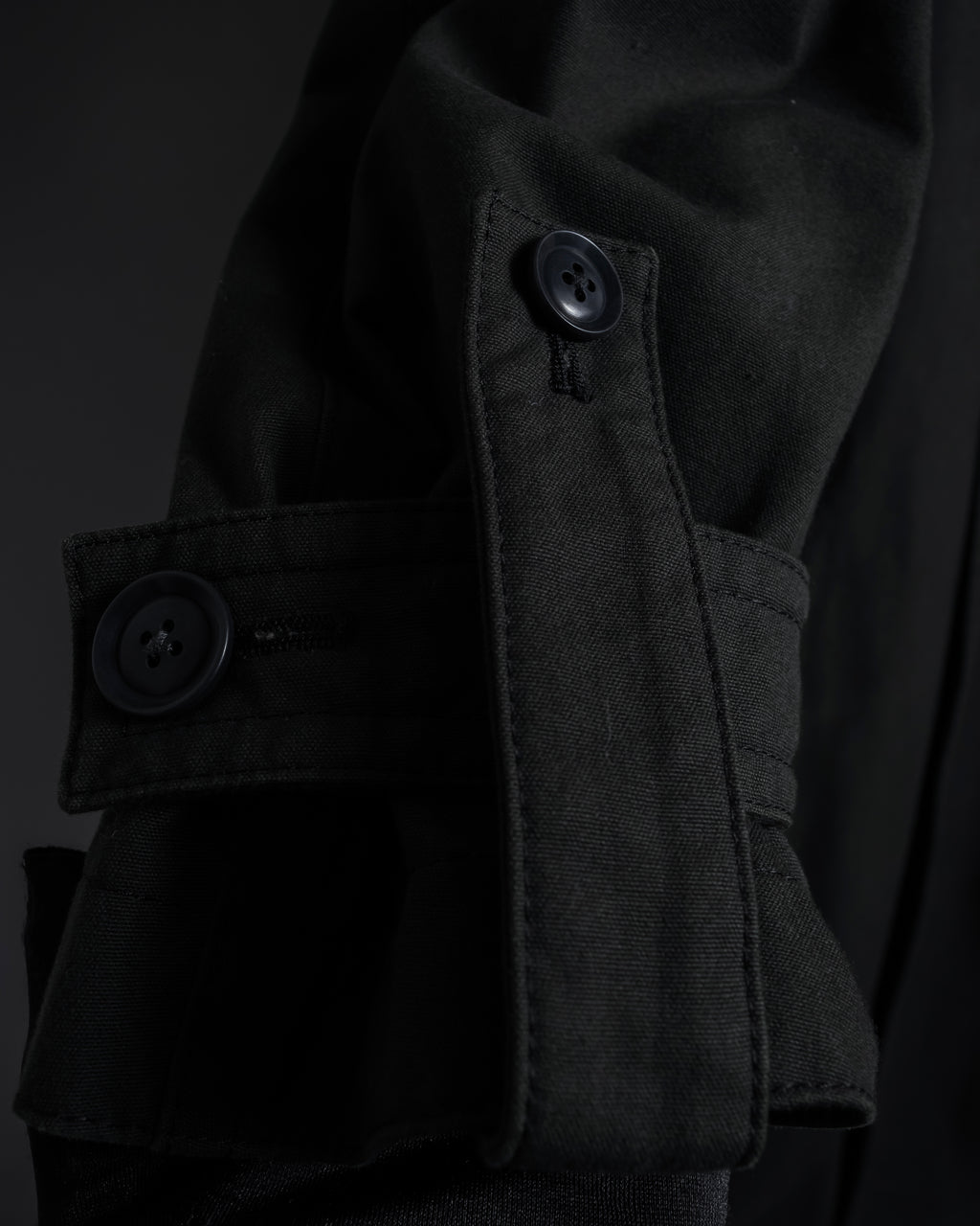 "Ground Y" 19AW Draping design cotton gabardine trench coat