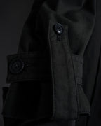 "Ground Y" 19AW Draping design cotton gabardine trench coat