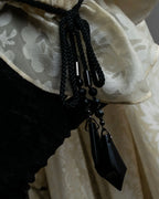 "Christian Dior" Jacquard balloon sleeve dress pullover