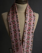 -SPECIAL- "GUCCI" Michele design floral print silk twilly scarf