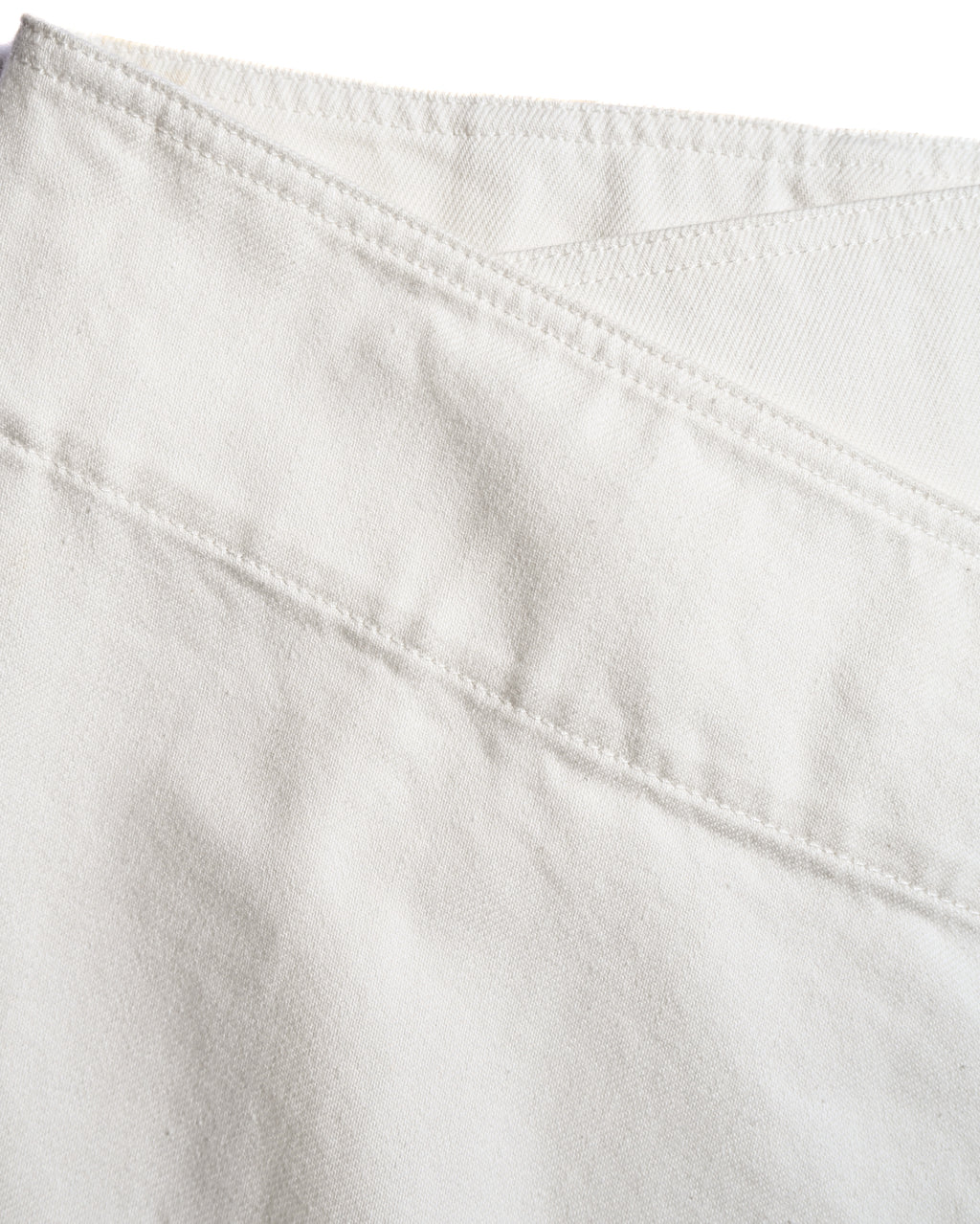 CÉLINE by Phoebe Philo/ Metal Hook Detail Denim Wrap Skirt White