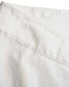 CÉLINE by Phoebe Philo/ Metal Hook Detail Denim Wrap Skirt White